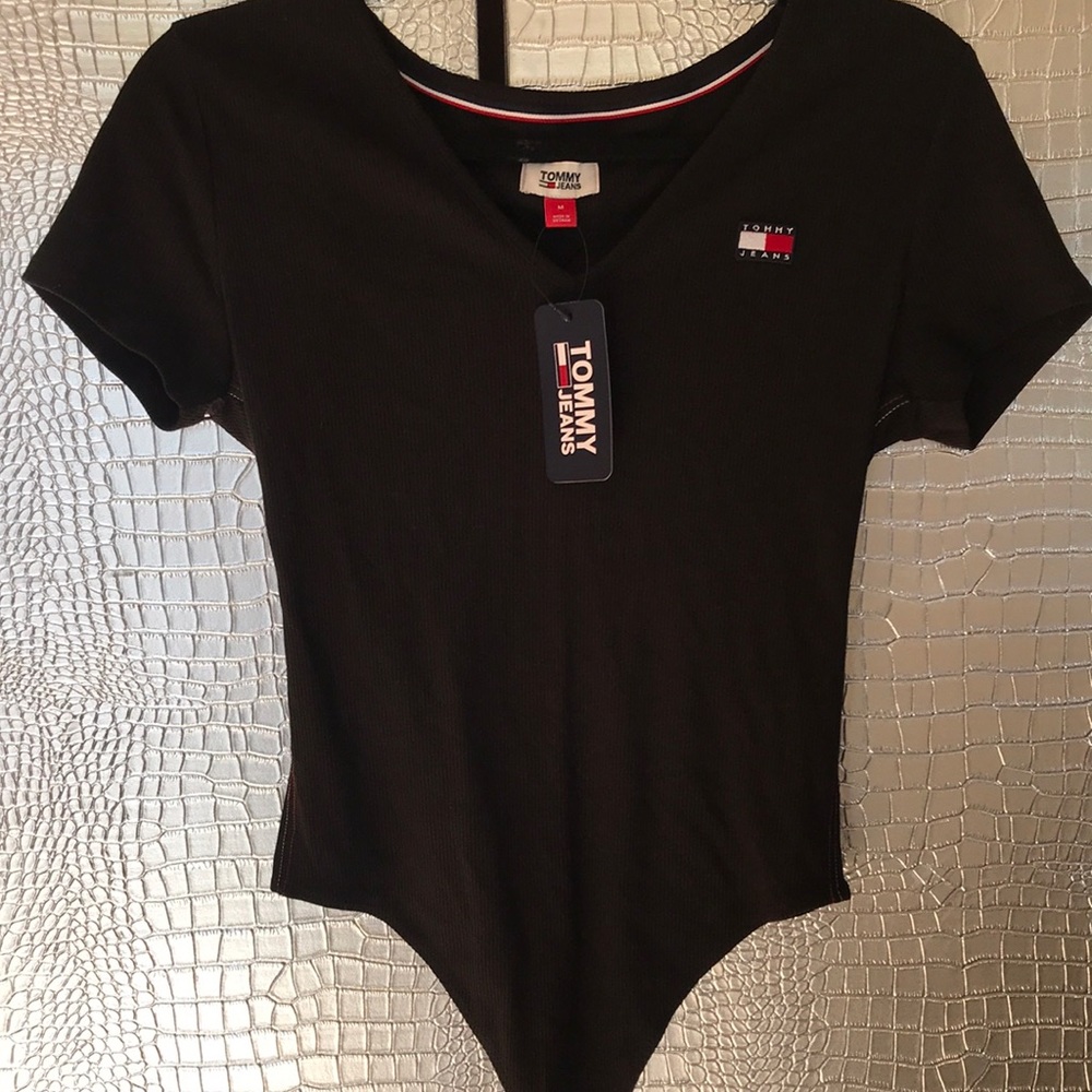 Tommy  jeans black bodysuit size med